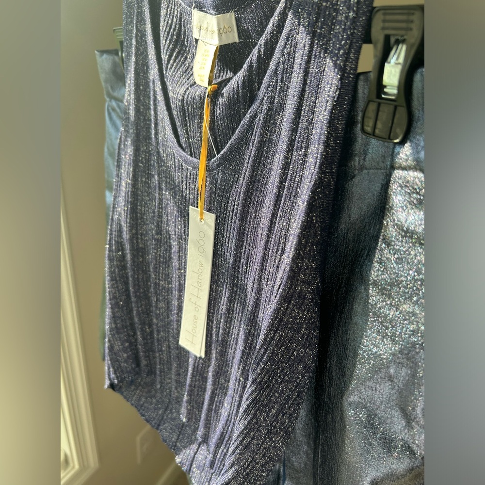 House of Harlow 1960 Sparkling Midnight Crop Top - Picture 5 of 5